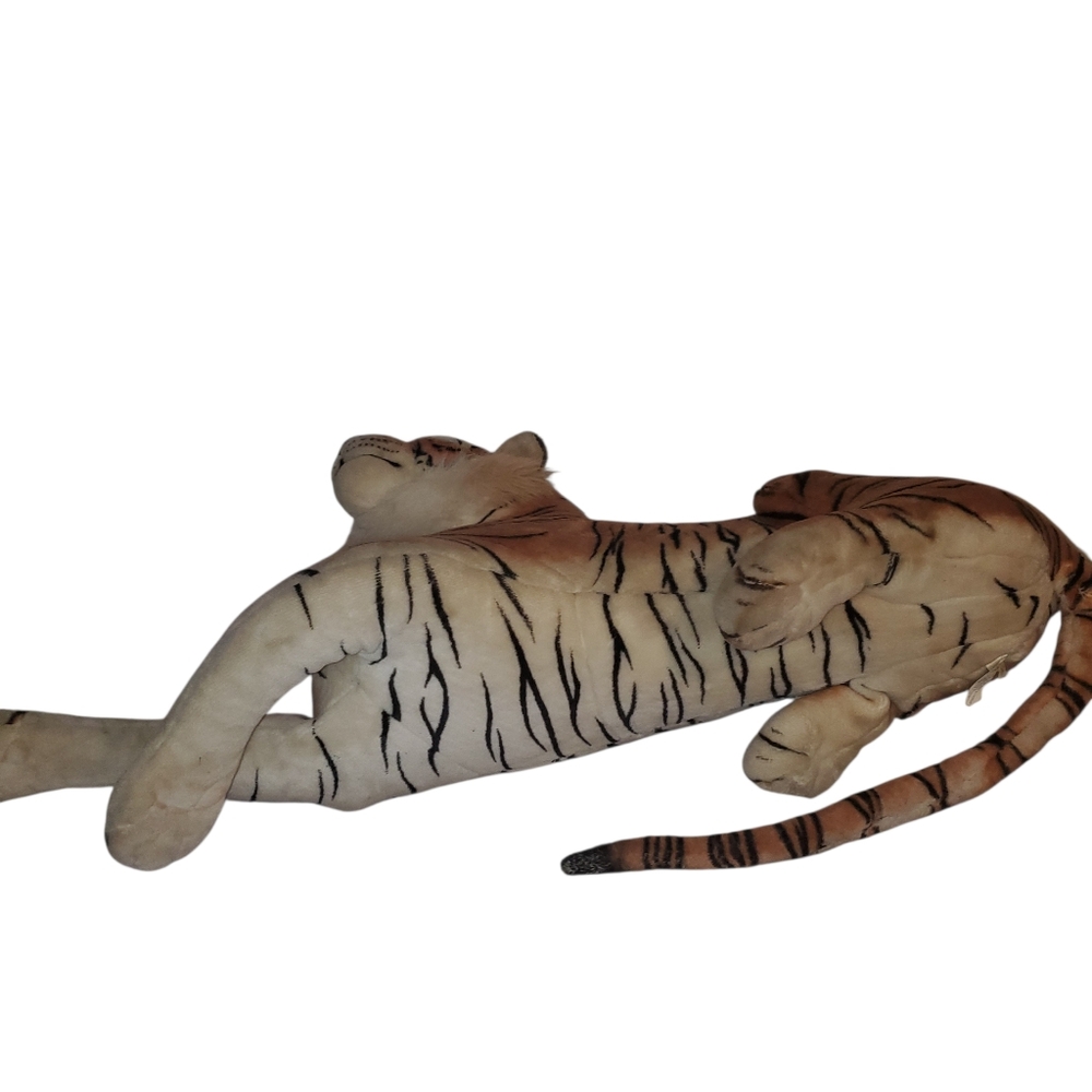 Giant Vintage Stuffed Tiger - Picture 5 of 6